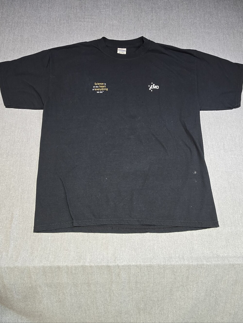 90s EMD Science T Shirt XL Black DNA RNA Peptide Synthesis Reagents Gildan